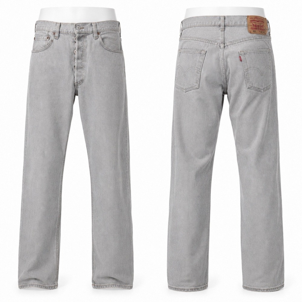 Levi's 501 XX Men Jeans‎ 36 x 32 Gray Button Fly Straight Leg Denim Pants